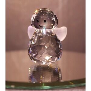 Swarovski Rocking Angel, wings in a matte finish. With Box. #A9400 NR 000285 (K)